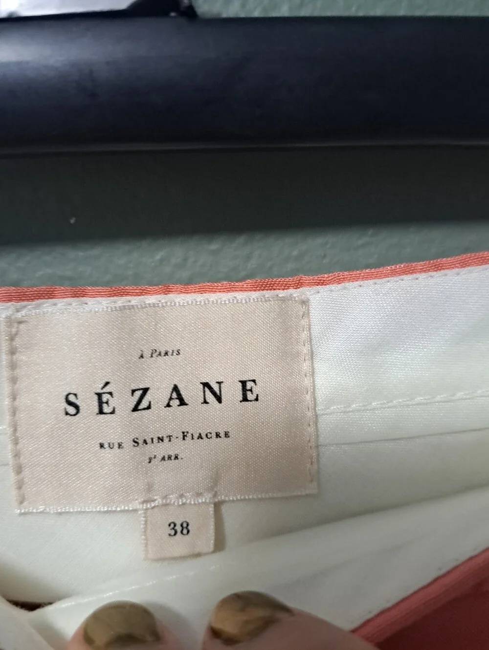 Sezane Martin Trouser Peach Linen Blend 38 NWOT